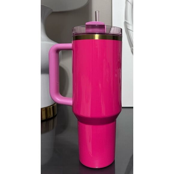 Stanley Quencher H2.0 FlowState Tumbler 40oz, PINK PARADE - Picture 2 of 5